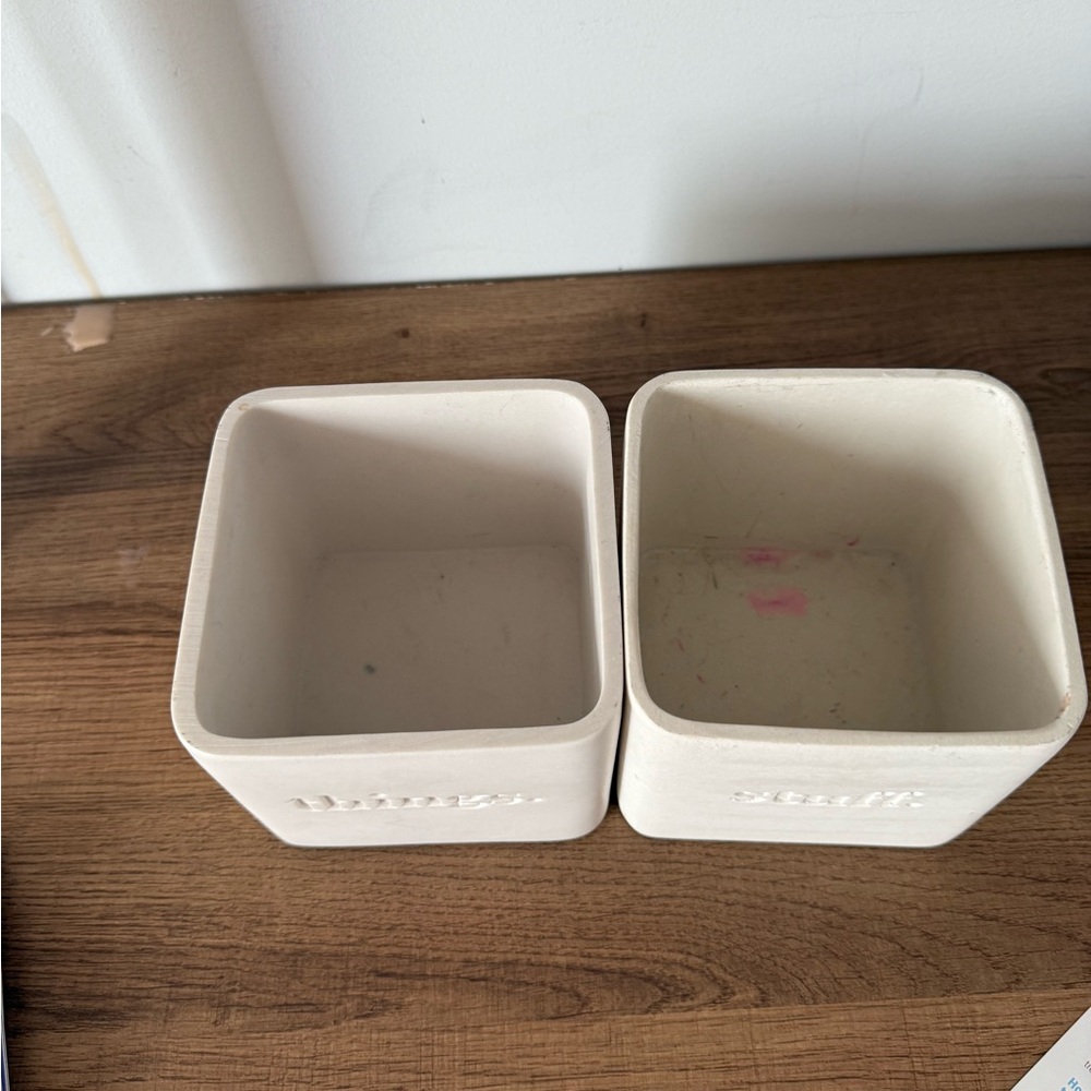 White Ceramic Storage Containers - Picture 2 of 4
